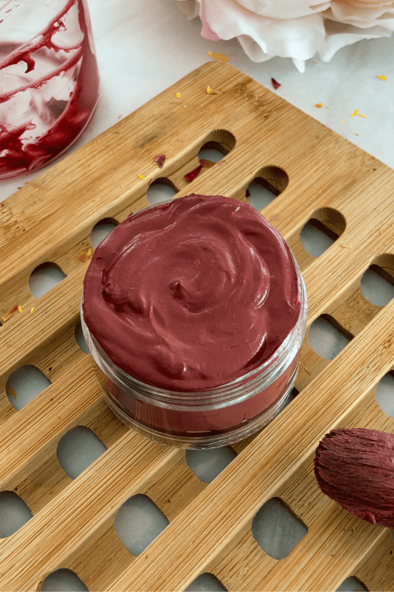 Homemade Pink Clay Face Mask For Glowing Skin